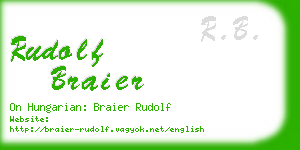 rudolf braier business card